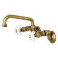 Kingston Brass KS613AB 2-Handle Wall Mount Kitchen Faucet KS613AB